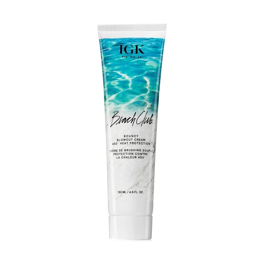 IGK Beach Club Style-Memory Blowout Cream Heat Protectant Vegan 4.5 oz